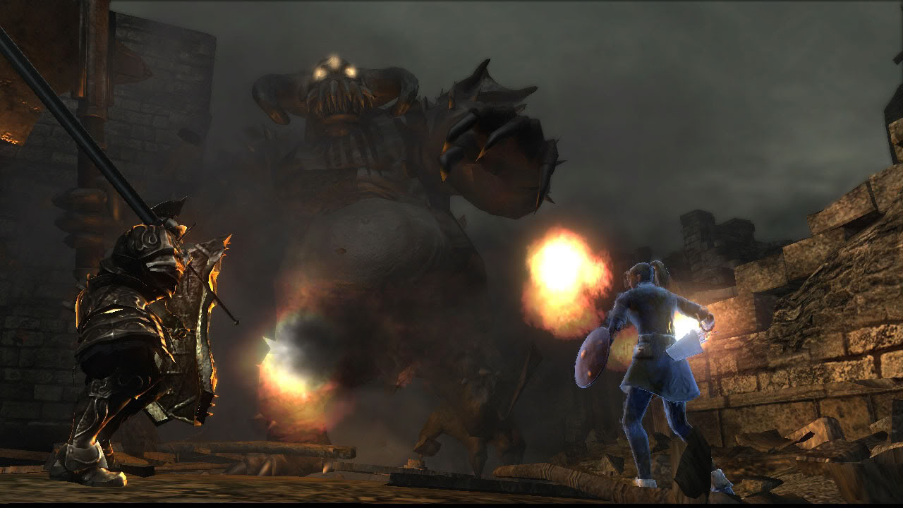 Demon's Souls - PS3 Screenshot - Co-op contra o Vanguard