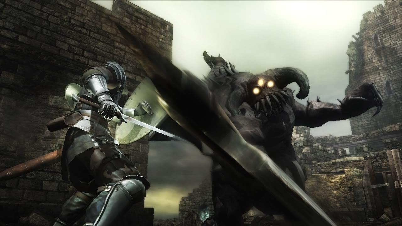 Demon's Souls - PS3 Screenshot - Enfrentando o Vanguard