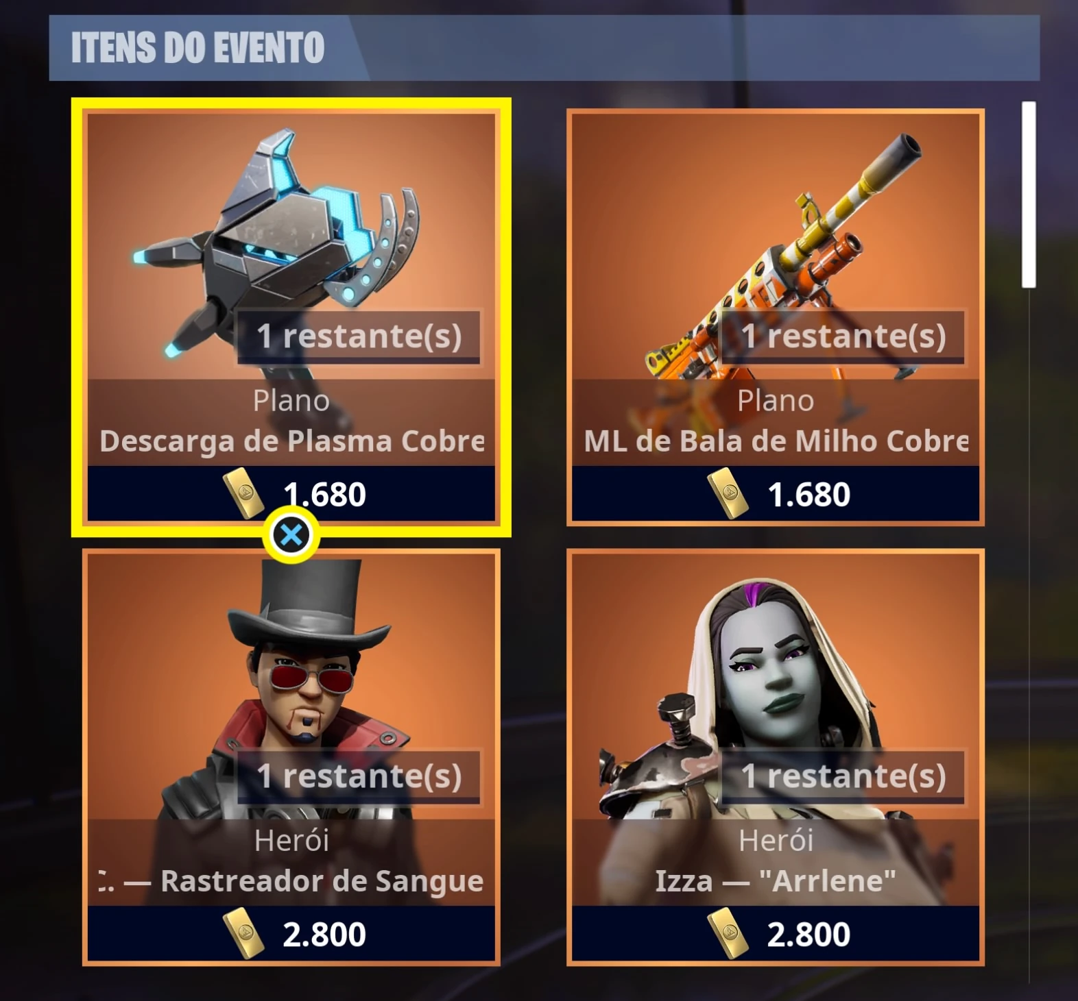 Fortnite - Descarga de Plasma na loja do evento - Salve o Mundo
