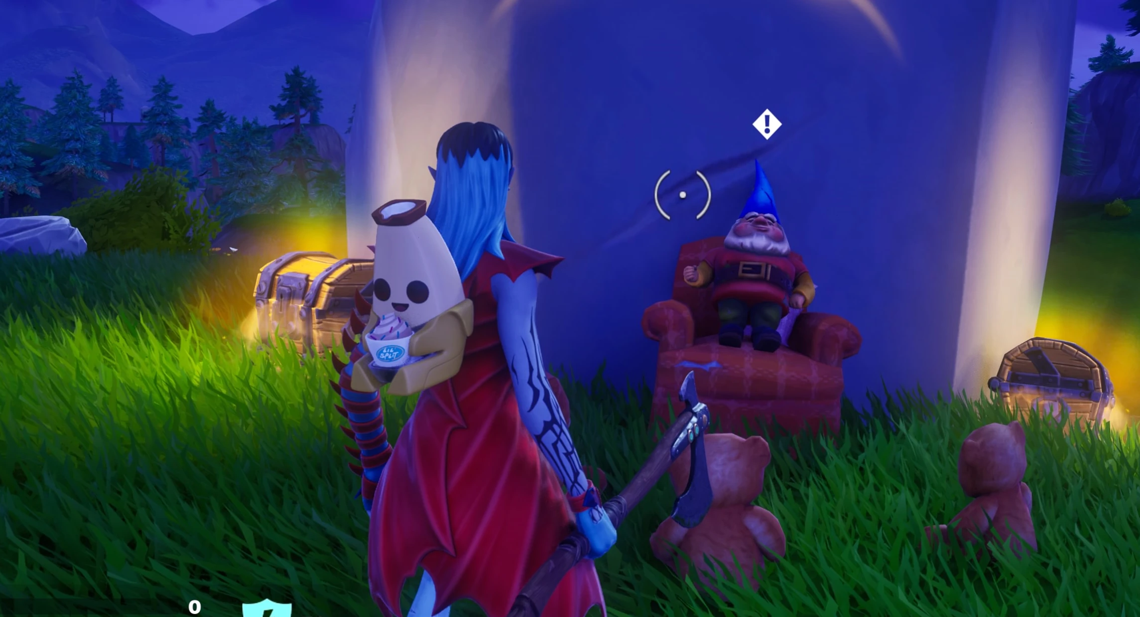 Fortnite: Localizando o Gnomo de XP ao norte do Bosque Gorduroso Fortnite - Gnomo de XP no Bosque Gorduroso capa