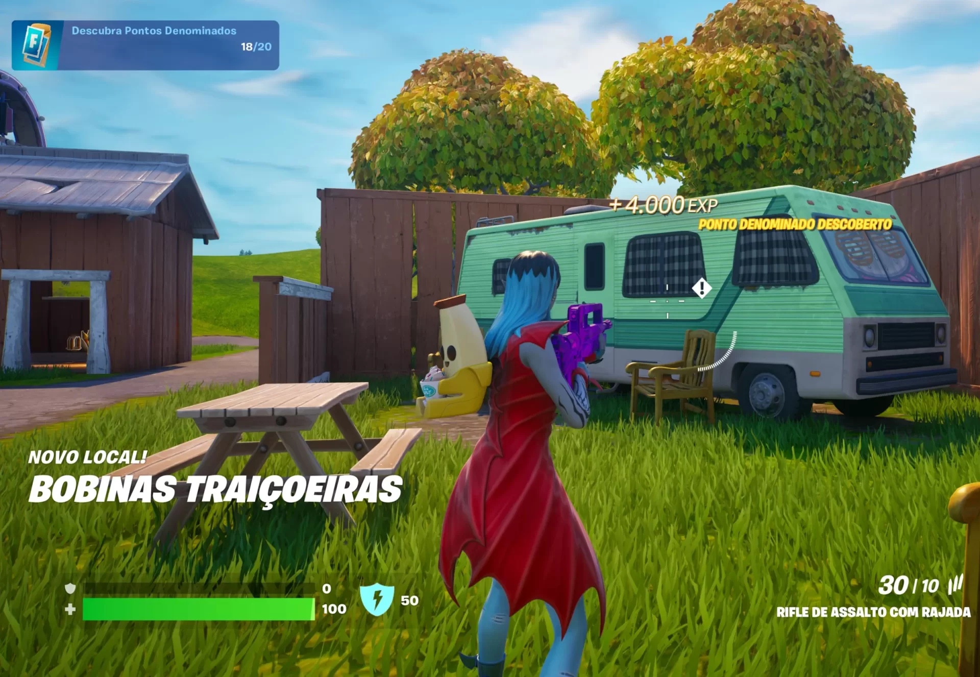 Guia Fortnite: mapa do tesouro nas Bobinas Traiçoeiras