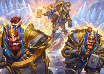 Códigos dos Melhores Decks de Hearthstone - Mining Paladin (Paladino - Janeiro de 2024) Aura do Cruzado - Hearthstone - Art capa 01
