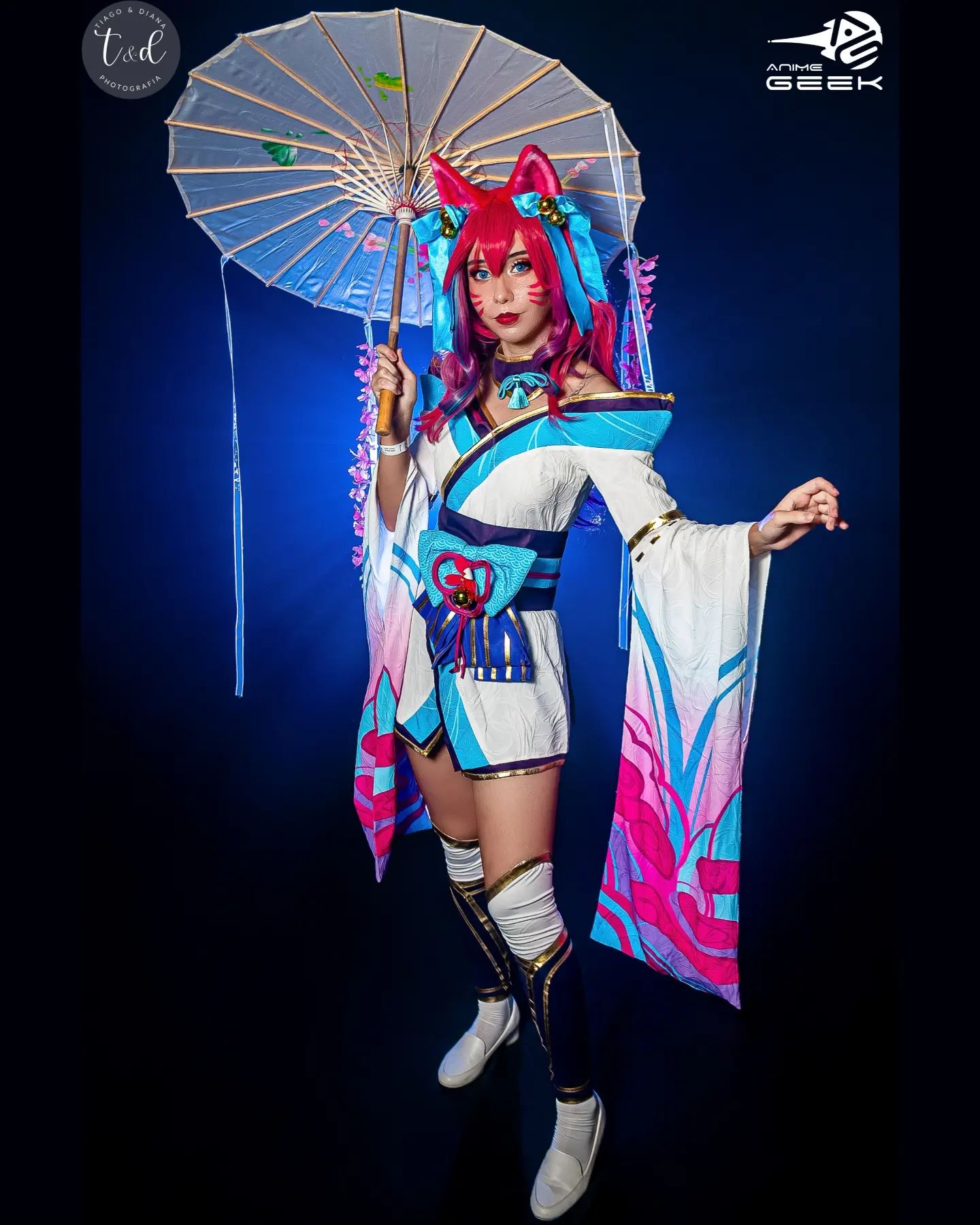 Nova foto do belo cosplay da Ahri Spirit Blossom, de League of Legends, da Gabi - 02