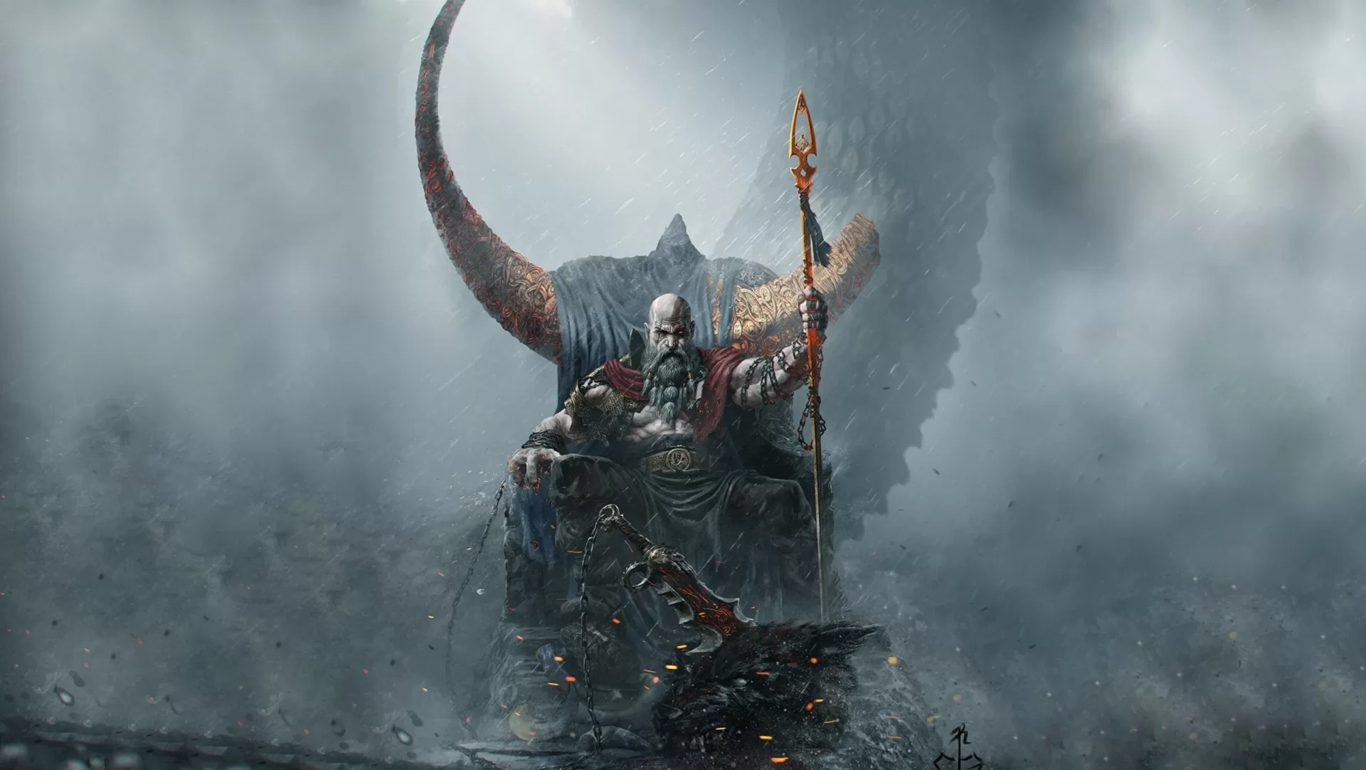 God of War Ragnarok - Wallpaper Kratos Fevereiro de 2024
