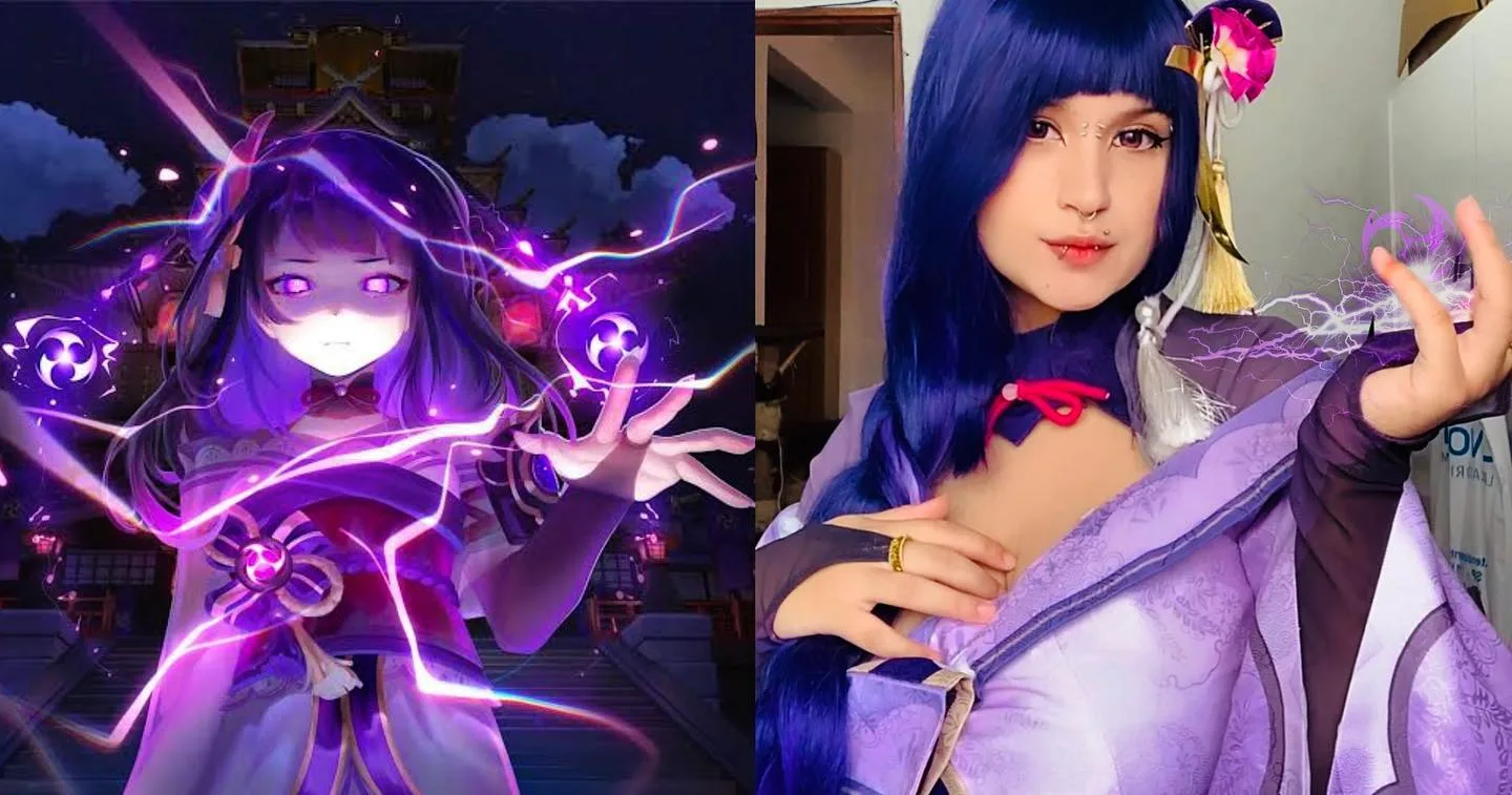 O belo cosplay da Shogun Raiden, de Genshin Impact, por shogun - 02