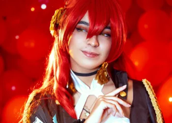 Novas fotos do lindo cosplay da Himeko, de Honkai Star Rail, da Fersunny Belo cosplay da Himeko, de Honkai Star Rail, da Fersunny - capa