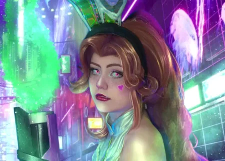 Belo cosplay da Miss Fortune Coelha de Batalha, de League of Legends, da Isa - capa