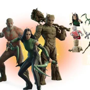 Fortnite terá skins do Drax, Mantis e Jovem Groot, dos Guardiões da Galáxia Fortnite - Skins do Drax, Mantis e Jovem Groot, dos Guardiões da Galáxia - capa