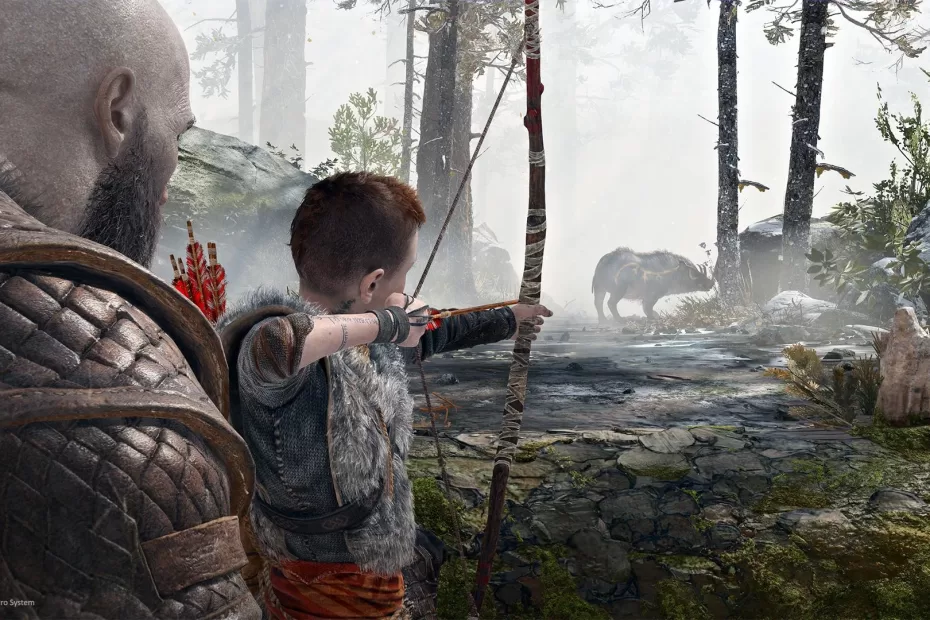 God of War para PS4 - Kratos e Atreus - Caçando