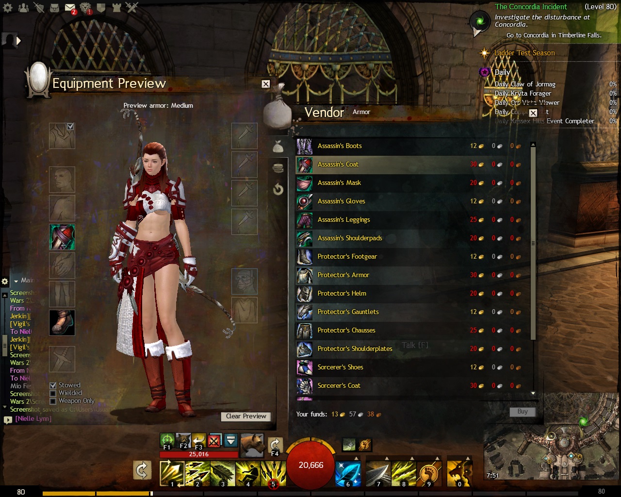 Guild Wars 2 - Assassin's Coat with Skirt and Seeker Boots - 03