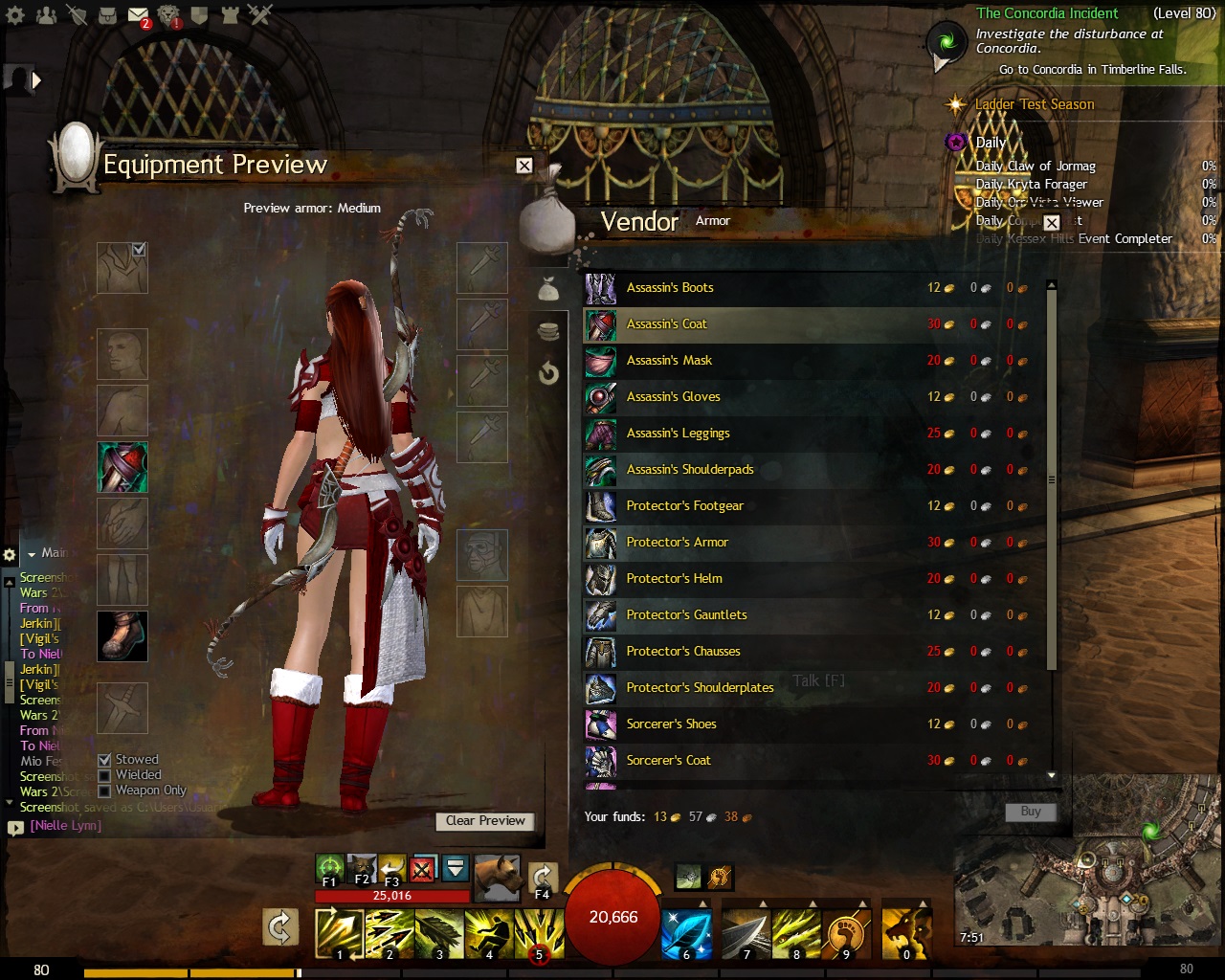 Guild Wars 2 - Assassin's Coat with Skirt and Seeker Boots - 04 - Back