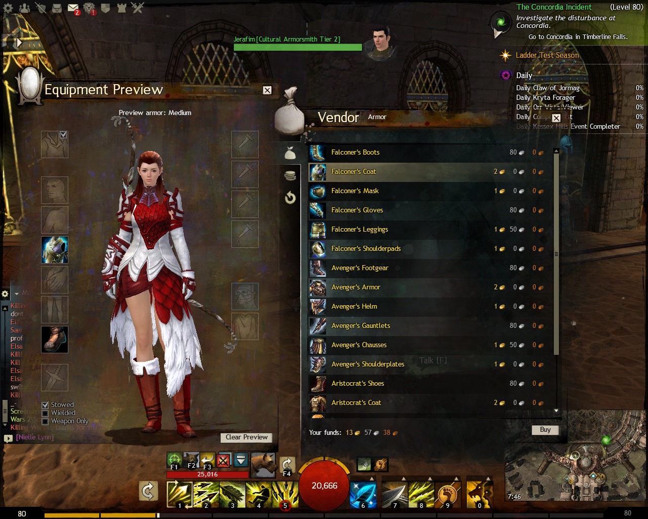 Guild Wars 2 - Falconer's Coat with Skirt and Seeker Boots - 01