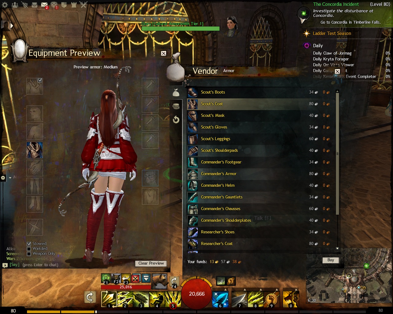 Guild Wars 2 - Scout Coat with Skirt - Back