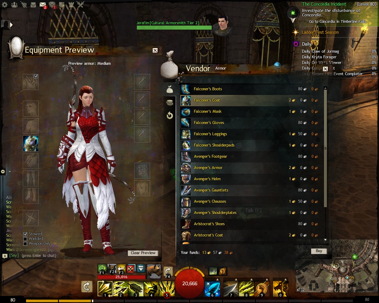 Guild wars 2 - Falconer's Coat with Skirt - 01