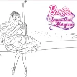 Barbie e as Sapatilhas Mágicas - Lindo desenho para colorir, pintar e imprimir - Wallpaper Papel de Parede