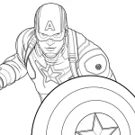 Capitão América Desenho pra colorir - Topo