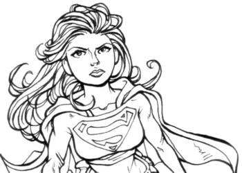 Veja desenhos da Supergirl pra pintar, colorir e imprimir (Heróis da DC Comics) Desenho da Supergirl para pintar, colorir e imprimir - - DC Comics - Quadrinhos Modo Fácil - Topo