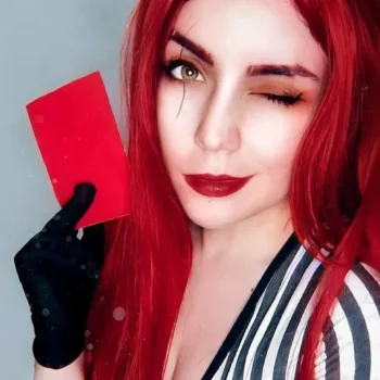 Katarina Árbitra Cosplay Selfie Make-up - League of Legends - capa 001