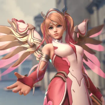 Overwatch 2: Campanha da Mercy Rosa retorna em apoio à Breast Cancer Research Foundation, com nova roupa para a personagem! Mercy Rosa Dourado - Overwatch 2 - capa 001