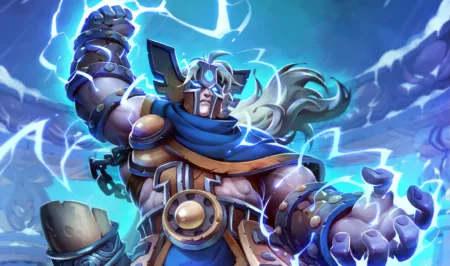 Deck de Hearthstone – Evolve Aggro Shaman (Meta de Perigos no Paraíso) Golganneth, the Thunderer - capa 01