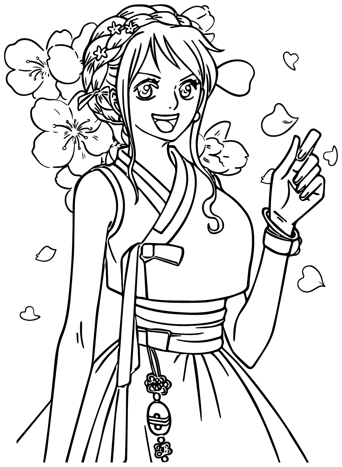 Desenho para colorir da Nami, de One Piece - Coloring Page 006