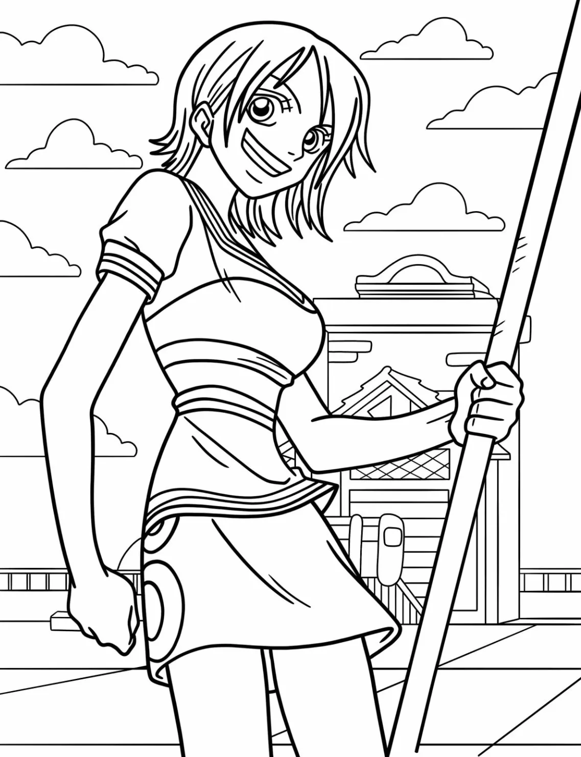 Nami Coloring Page - One Piece - 2024 - 009