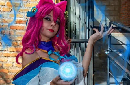 Nova foto do belo cosplay da Ahri Spirit Blossom, de League of Legends, da Ana lara - capa