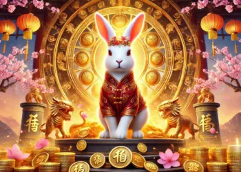a majestic rabbit inspired by the fortune rabbit