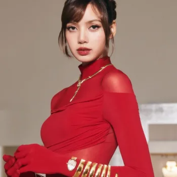 Lisa, do Blackpink, com belo vestido vermelho! Lisa, do Blackpink, com belo vestido vermelho capa