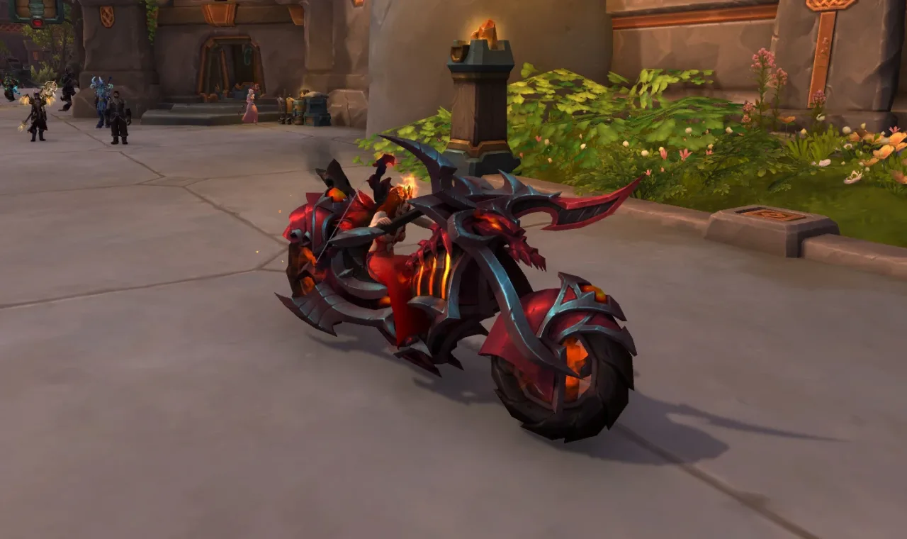 World of Warcraft e a montaria Motobrasa Forjada em Ódio, da ação promocional da Mountain Dew