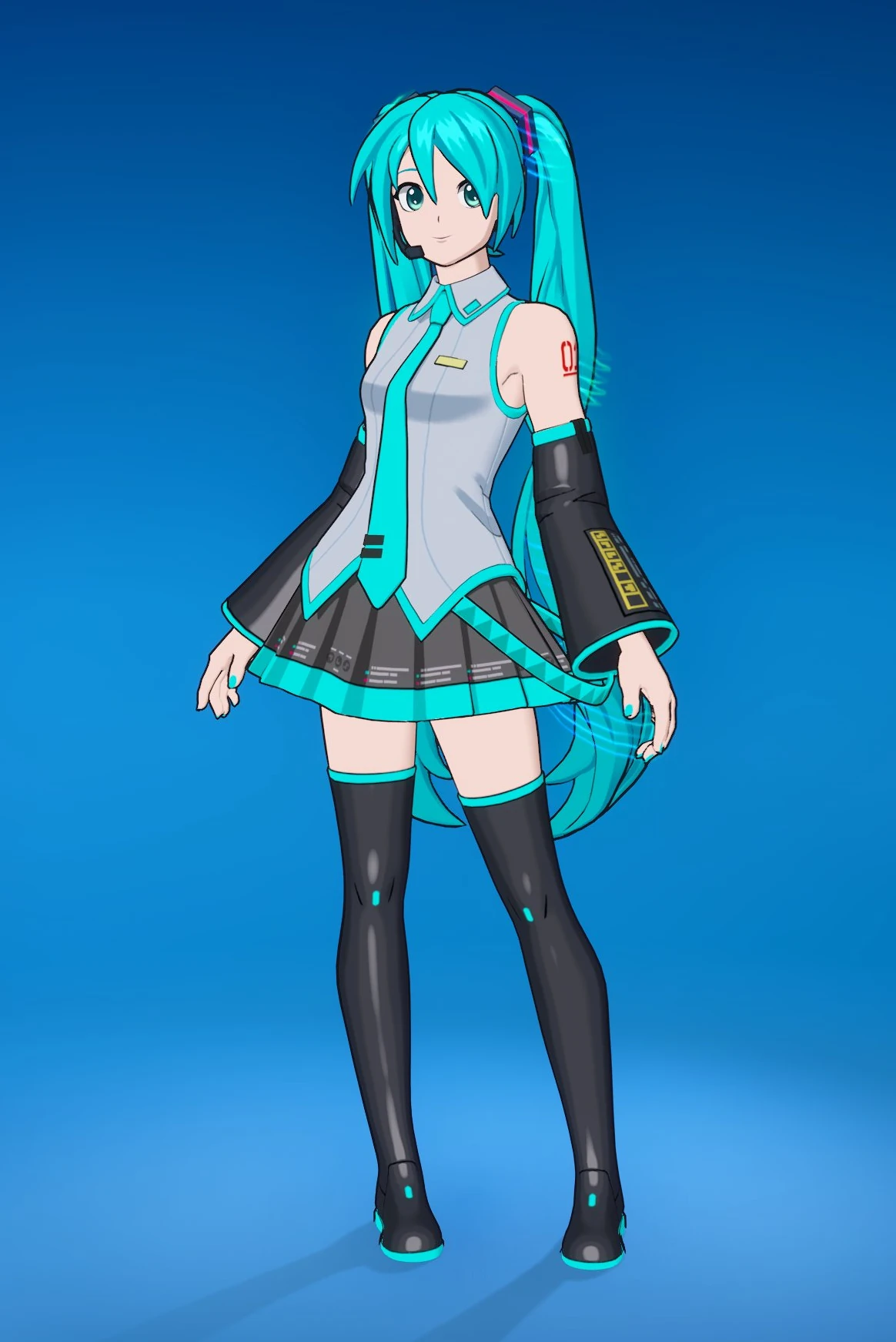 Hatsune Miku em Fortnite - Look clássico 01