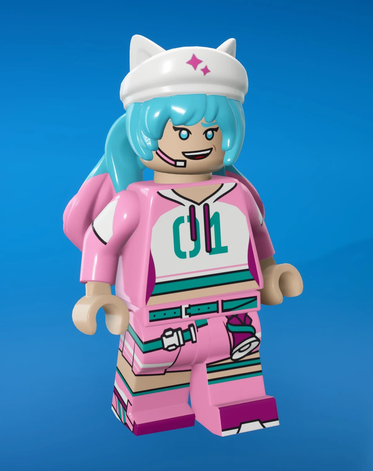 Hatsune Miku em Fortnite - Versão Neko Lego