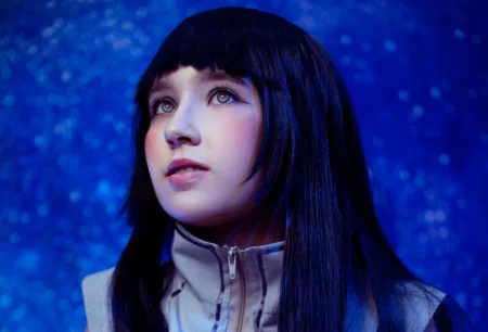 Hinata Cosplay, de Naruto, da Rosa capa 001