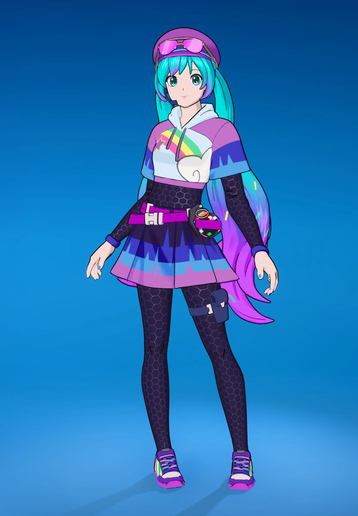 Neko Hatsune Miku em Fortnite - Look Brite 001