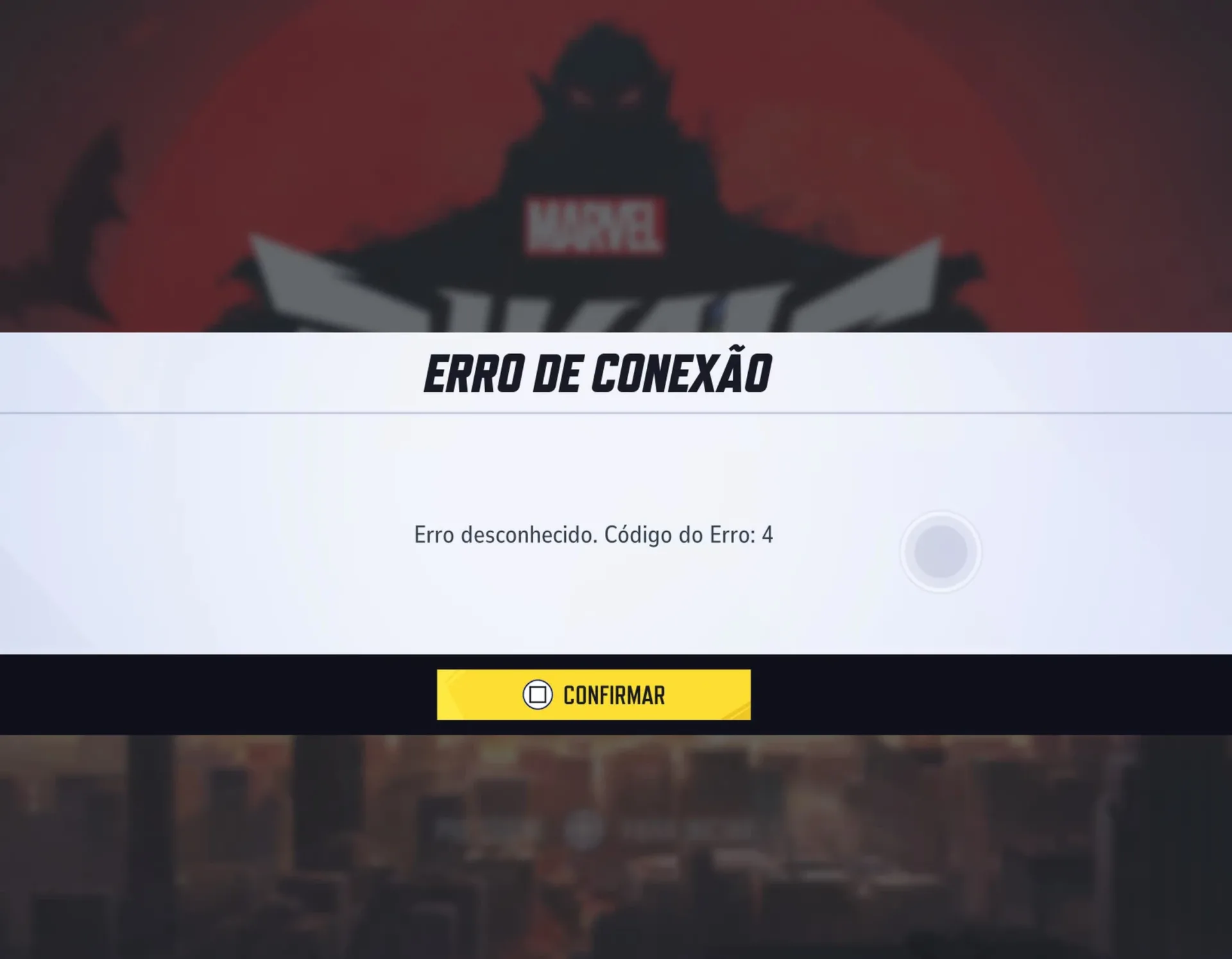 Marvel Rivals erro desconhecido - codigo 4