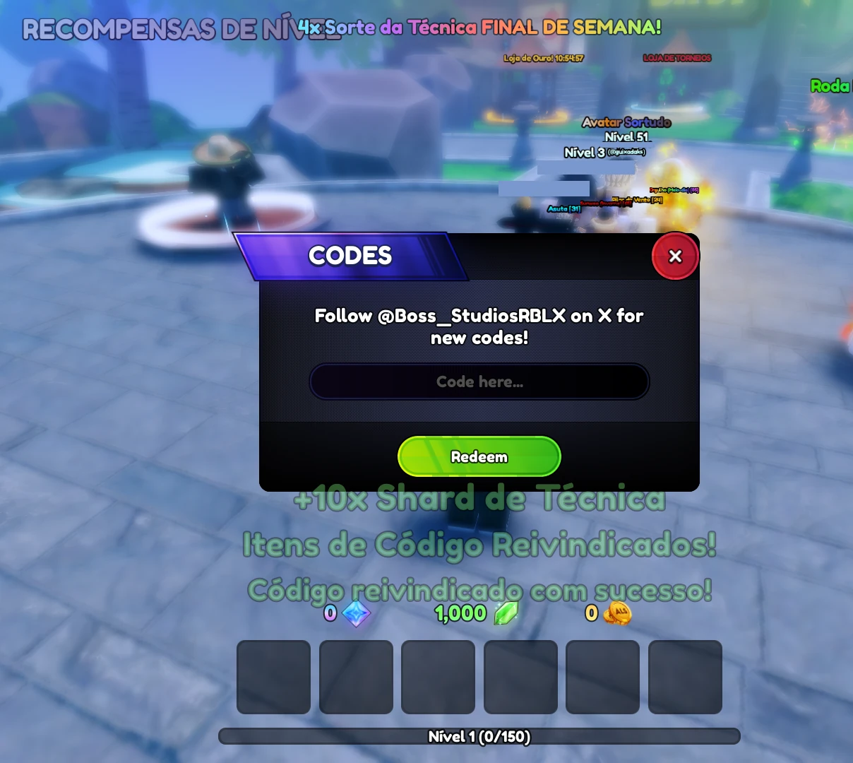 Roblox Anime Stand redeem codes