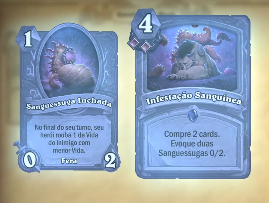 Hearthstone - Infestação Sombria e Sanguessuga Inchada