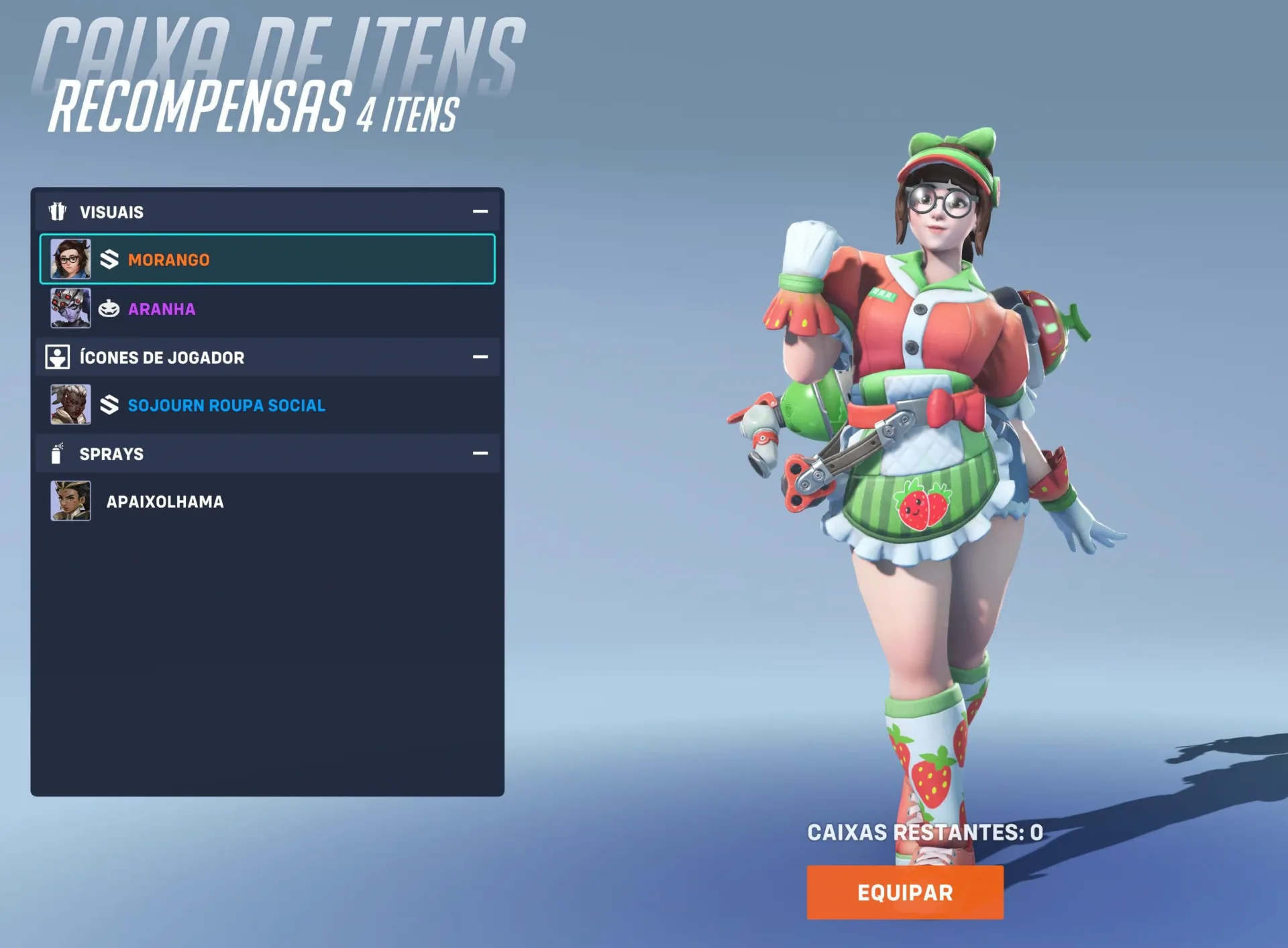 Overwatch 2 - Caixa de itens com skin da Mei