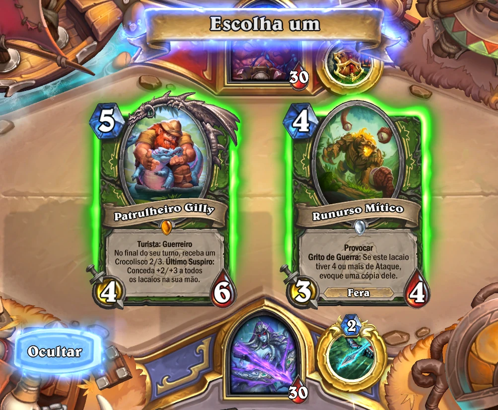 Hearthstone - Patrulheiro Gilly e Runurso Mítico