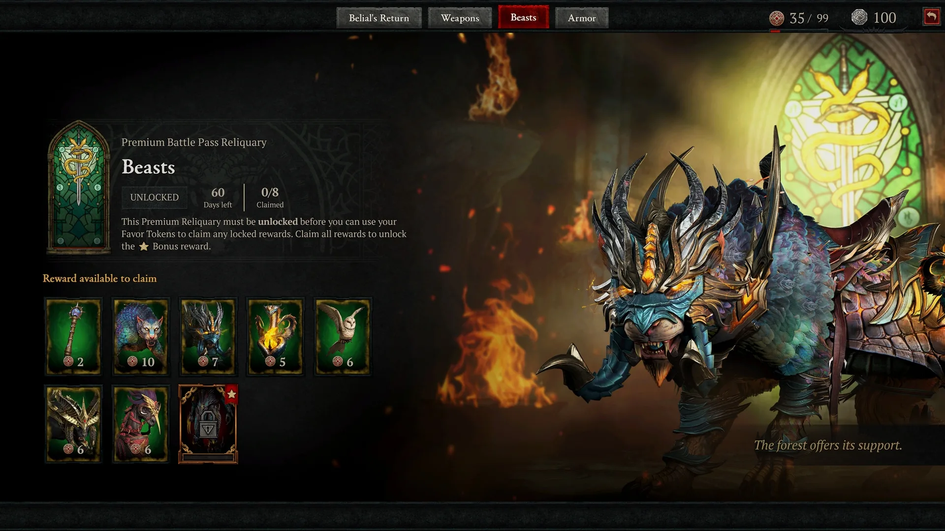 Relicários de Diablo IV - Feras