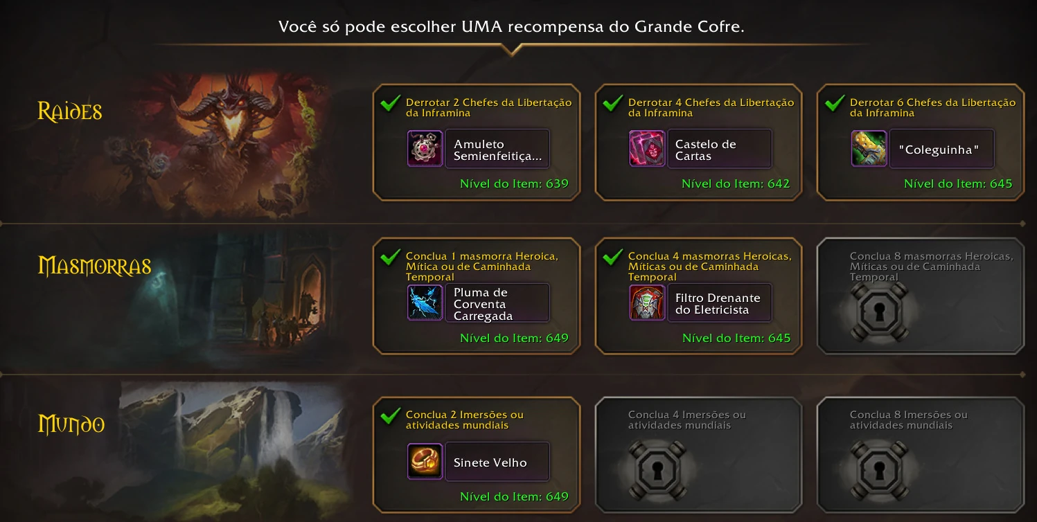 WoW Baú Semanal em 01-04