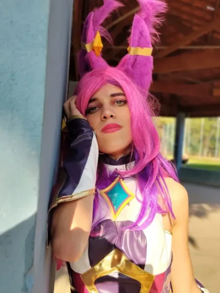 Xayah Star Guardian Cosplay - League of Legends - ladyfoxdasgalaxias capa