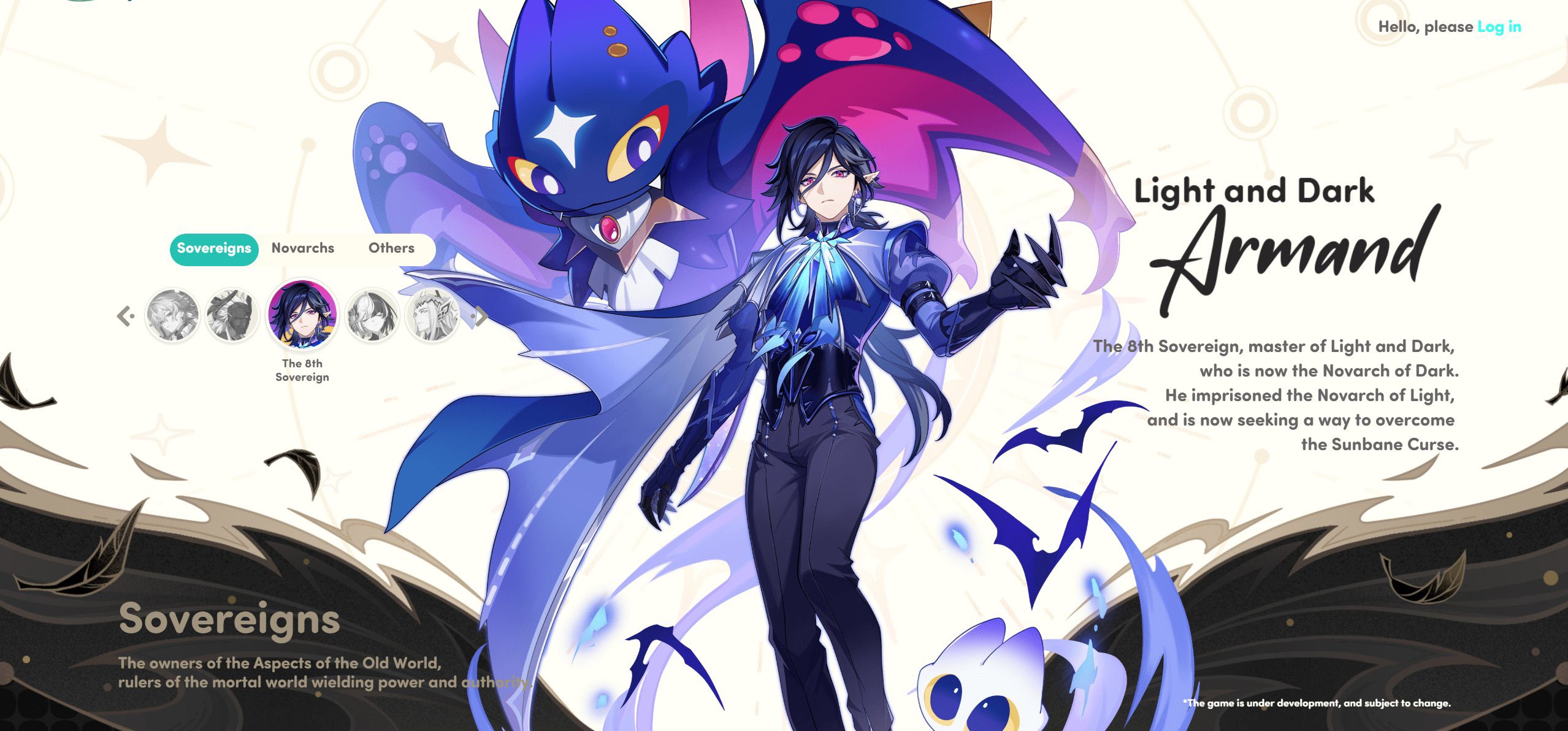 Honkai Nexus Anima - Armand - Menu