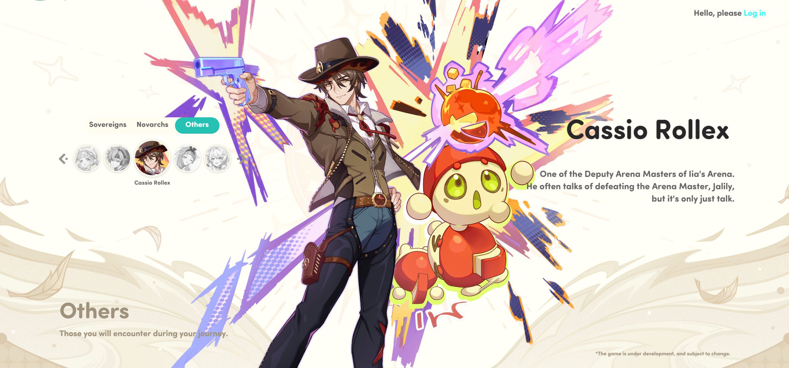 Honkai Nexus Anima - Cassio Rollex - Menu