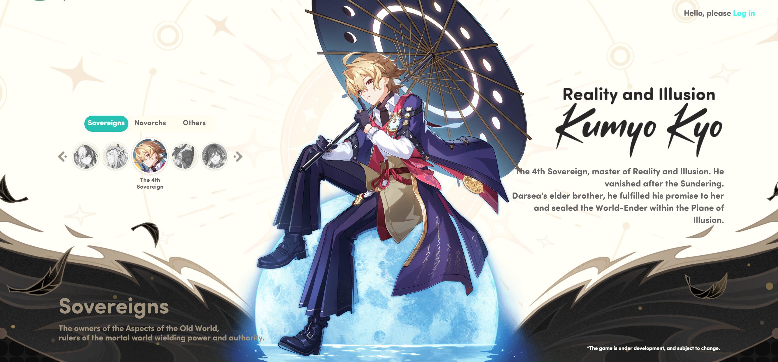 Honkai Nexus Anima - Kumyo Kyo - Menu