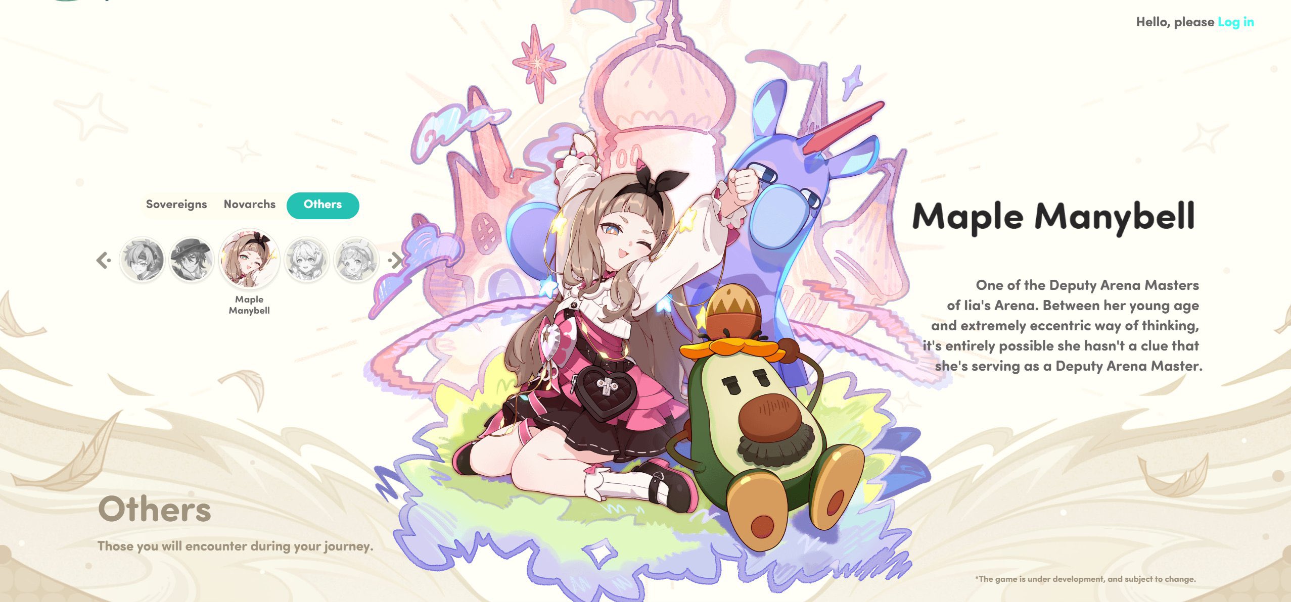 Honkai Nexus Anima - Maple Manybell - Menu