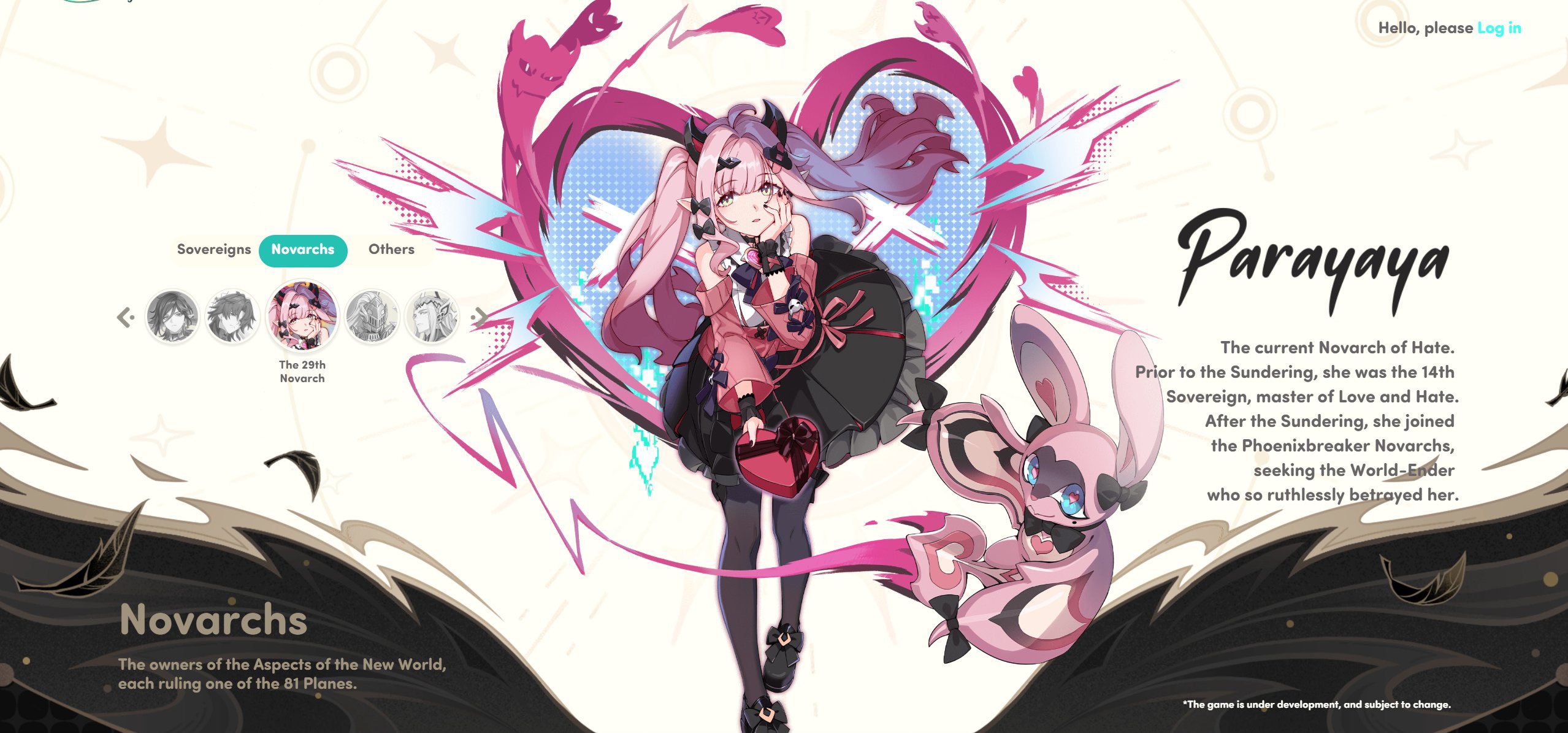 Honkai Nexus Anima - Parayaya - Menu