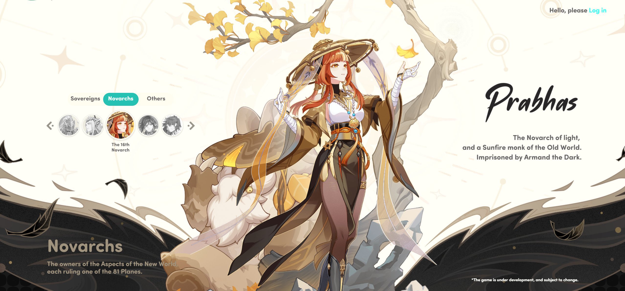 Honkai Nexus Anima - Prabhas - Menu