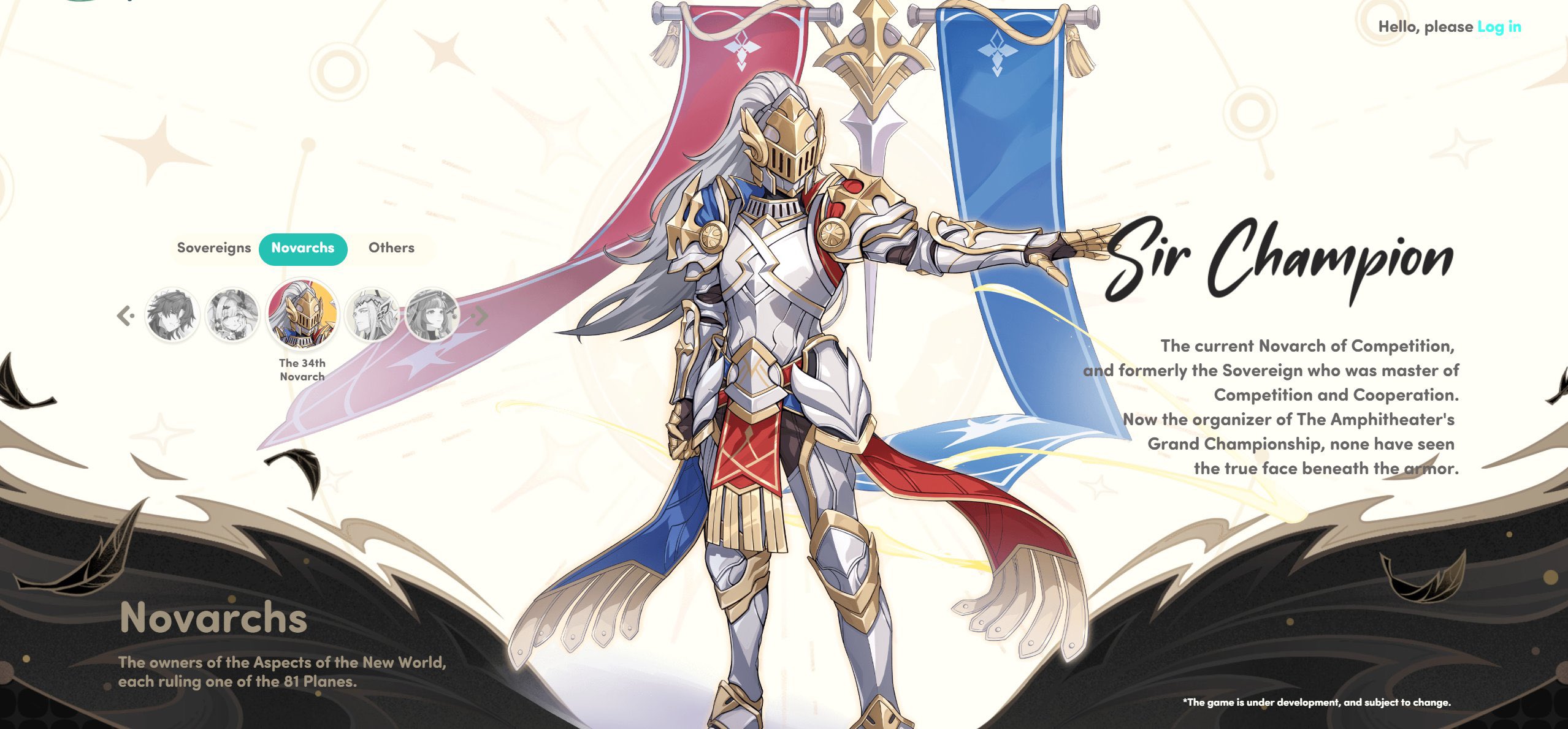 Honkai Nexus Anima - Sir Champion - Menu