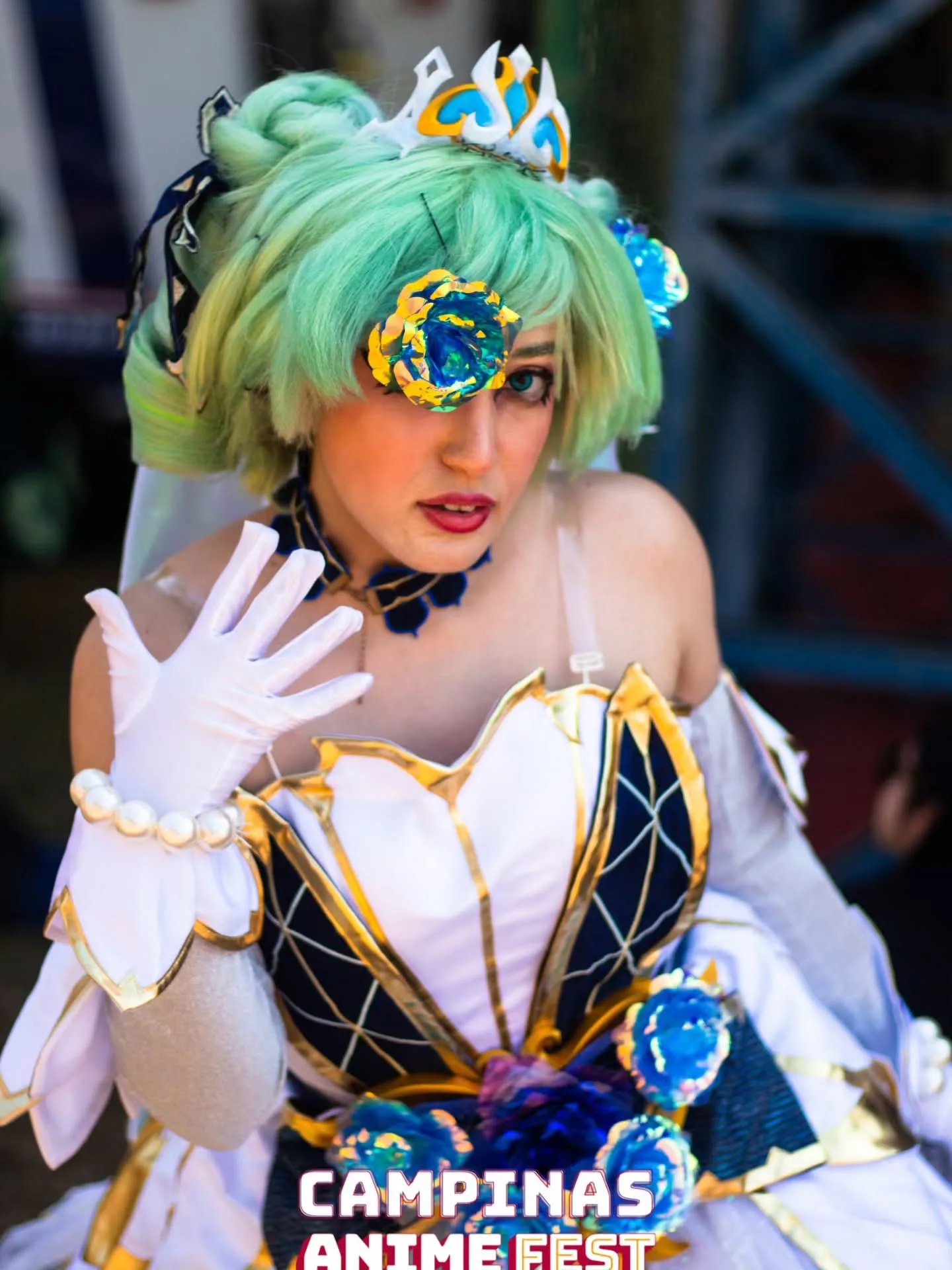 Veja o belo cosplay da Gwen Rosa de Cristal Prestígio, de League of Legends Wild Rift - 01